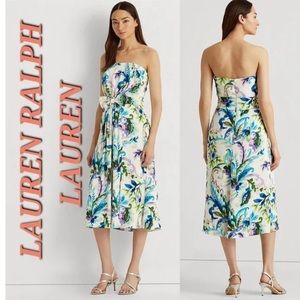 Ralph Lauren strapless floral sundress size 12